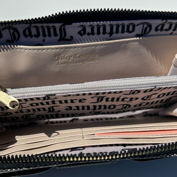 🚫SOLD‼️Juicy Couture Glam Black Beige Dome Satchel & Clutch Wallet Set NEW! - Picture 5 of 5